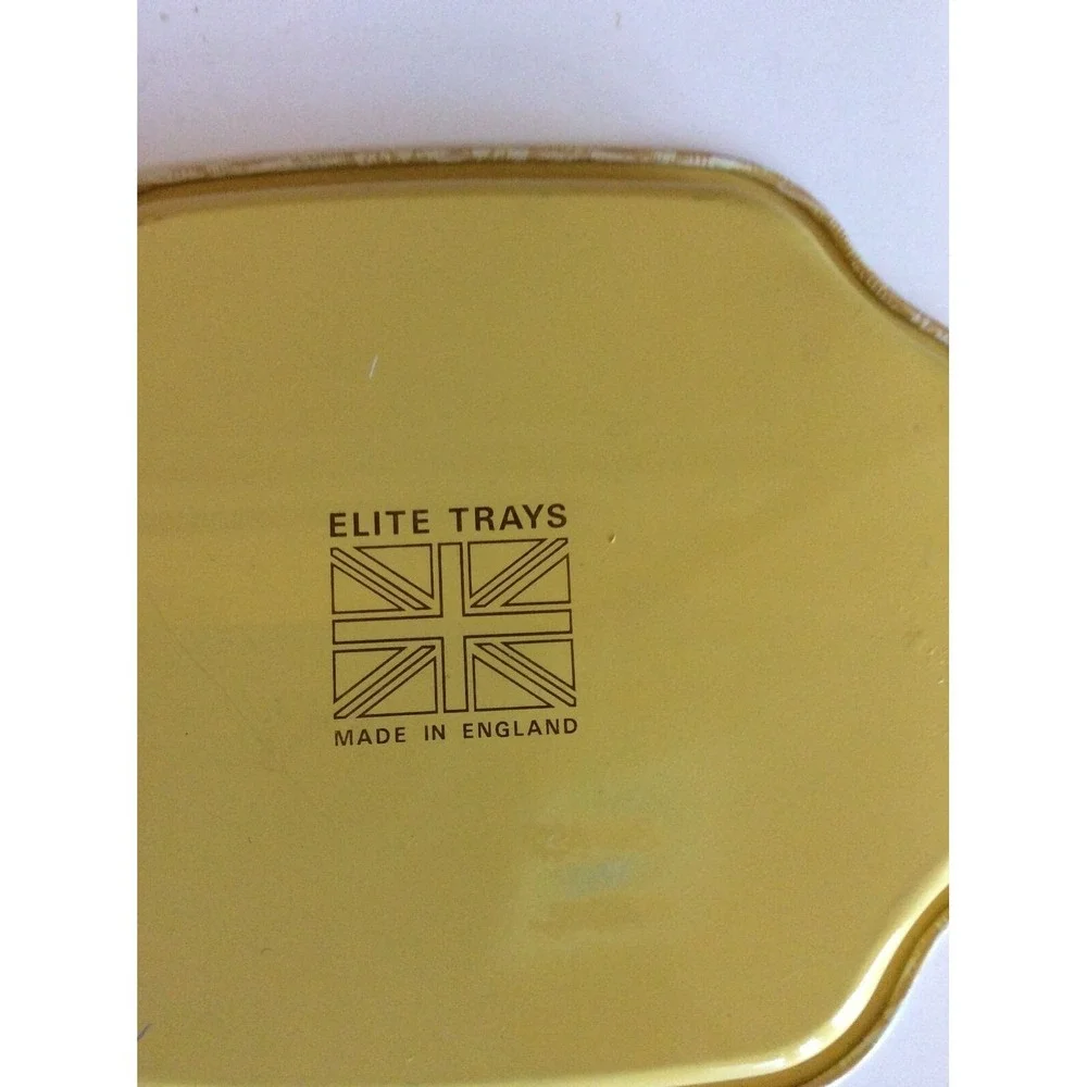 Set of 3 Vintage Metal Decorative Tin Tray Made In England By Elite